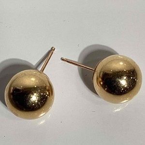 18k Yellow Gold Large Ball Earrings